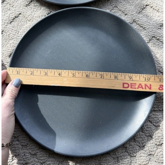 4 Hearth & Hand with Magnolia Gray Speckled Dinner Plates - Picture 11 of 12